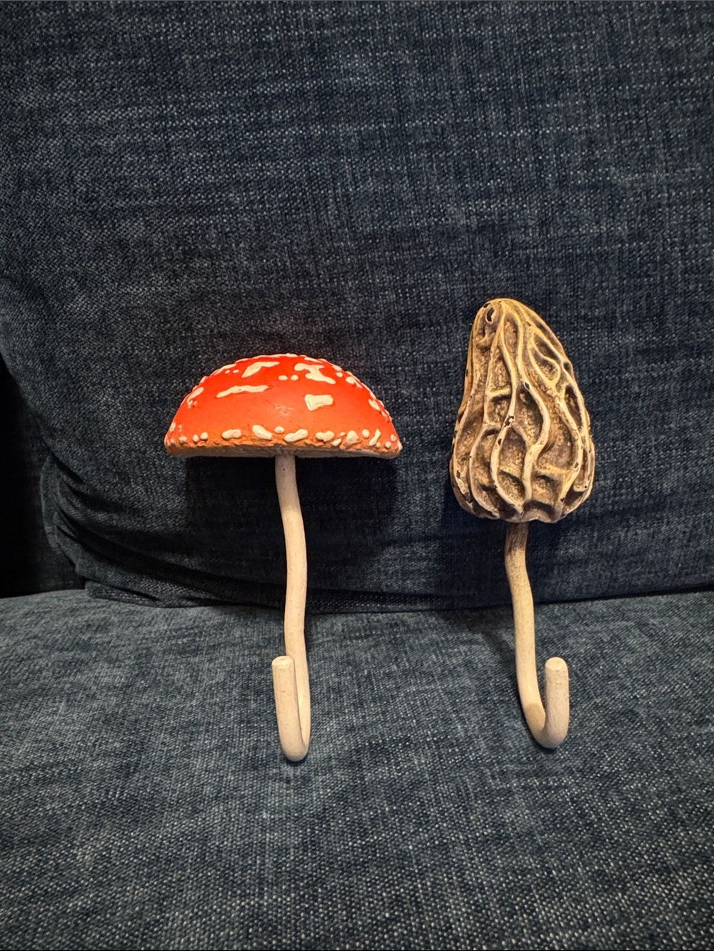 Terrain - Set of 2 Mushroom Wall Hooks - Decorative Home Wall Decor - Never Used